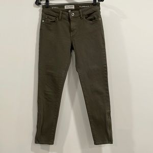 DL1961 Florence instasculpt cropped denim in army green